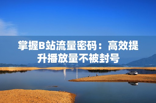 掌握B站流量密码：高效提升播放量不被封号