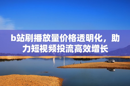 b站刷播放量价格透明化，助力短视频投流高效增长