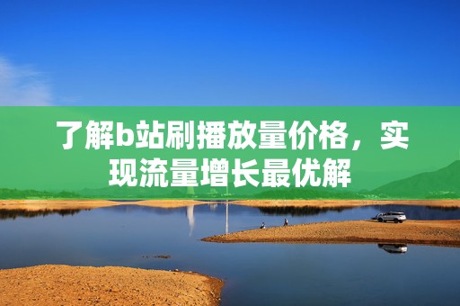 了解b站刷播放量价格，实现流量增长最优解