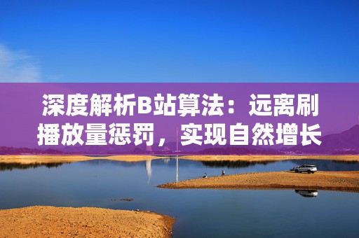 深度解析B站算法：远离刷播放量惩罚，实现自然增长