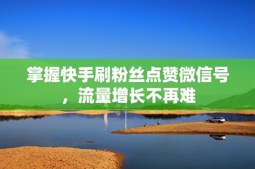 掌握快手刷粉丝点赞微信号，流量增长不再难