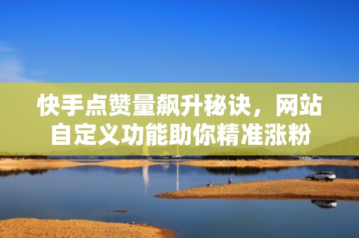 快手点赞量飙升秘诀，网站自定义功能助你精准涨粉