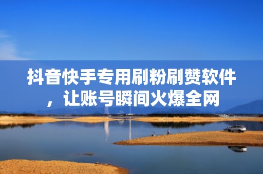 抖音快手专用刷粉刷赞软件，让账号瞬间火爆全网