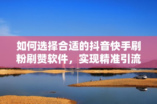 如何选择合适的抖音快手刷粉刷赞软件，实现精准引流