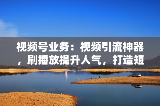 视频号业务：视频引流神器，刷播放提升人气，打造短视频爆款！