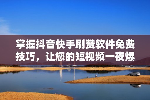 掌握抖音快手刷赞软件免费技巧，让您的短视频一夜爆火