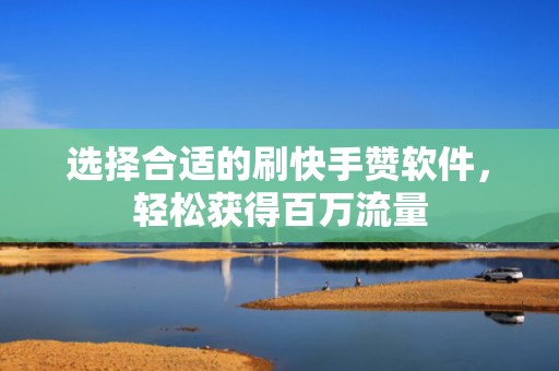 选择合适的刷快手赞软件，轻松获得百万流量