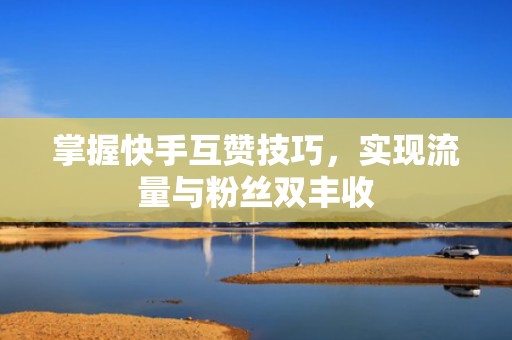 掌握快手互赞技巧，实现流量与粉丝双丰收