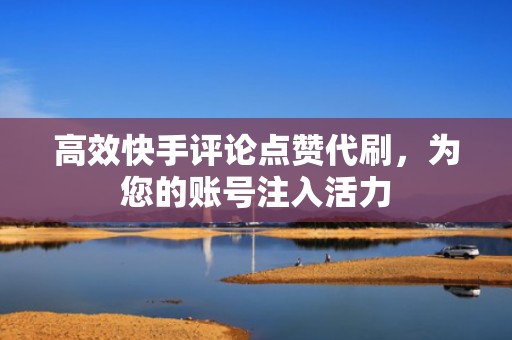 高效快手评论点赞代刷，为您的账号注入活力