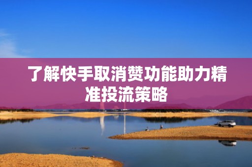 了解快手取消赞功能助力精准投流策略