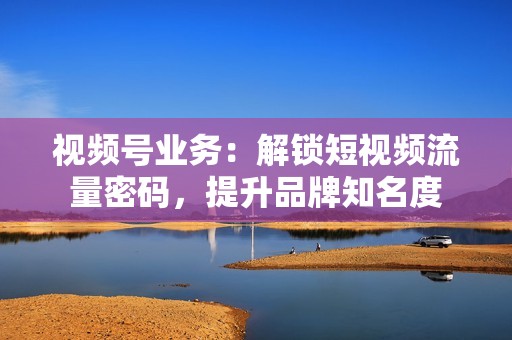 视频号业务：解锁短视频流量密码，提升品牌知名度