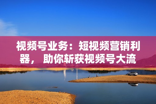 视频号业务：短视频营销利器， 助你斩获视频号大流量！