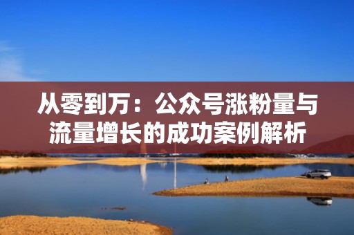 从零到万:公众号涨粉量与流量增长的成功案例解析 从零到万:公众号涨粉量与流量增长的成功案例解析