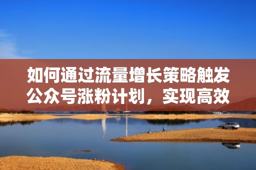 如何通过流量增长策略触发公众号涨粉计划，实现高效转化