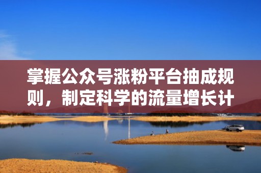 掌握公众号涨粉平台抽成规则，制定科学的流量增长计划