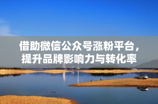 借助微信公众号涨粉平台，提升品牌影响力与转化率