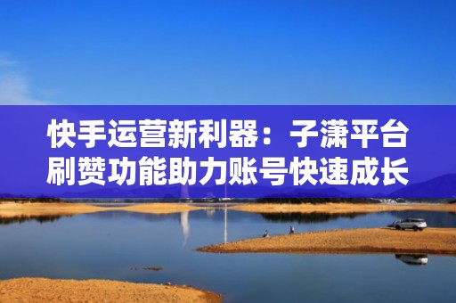 快手运营新利器:子潇平台刷赞功能助力账号快速成长 快手运营新利器:子潇平台刷赞功能助力账号快速成长