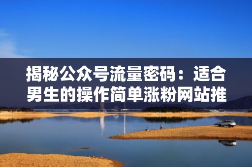 揭秘公众号流量密码:适合男生的操作简单涨粉网站推荐 揭秘公众号流量密码:适合男生的操作简单涨粉网站推荐