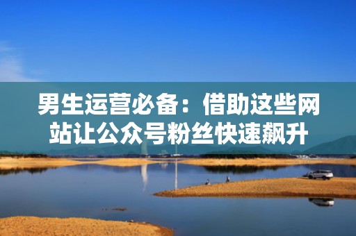 男生运营必备:借助这些网站让公众号粉丝快速飙升 男生运营必备:借助这些网站让公众号粉丝快速飙升