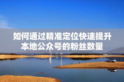 如何通过精准定位快速提升本地公众号的粉丝数量