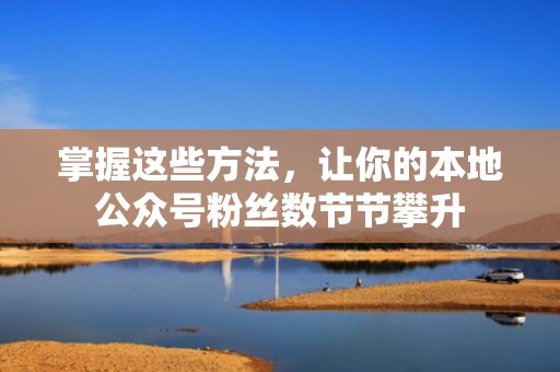 掌握这些方法，让你的本地公众号粉丝数节节攀升