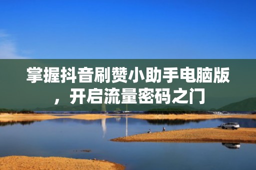 掌握抖音刷赞小助手电脑版，开启流量密码之门