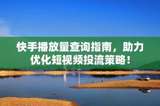 快手播放量查询指南，助力优化短视频投流策略！