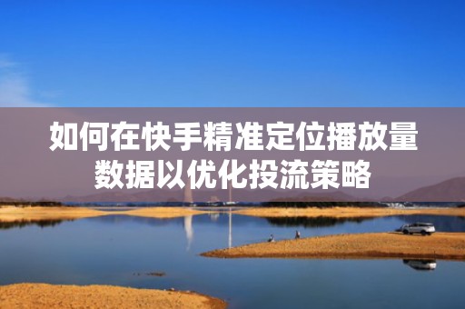 如何在快手精准定位播放量数据以优化投流策略