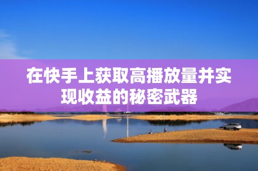 在快手上获取高播放量并实现收益的秘密武器