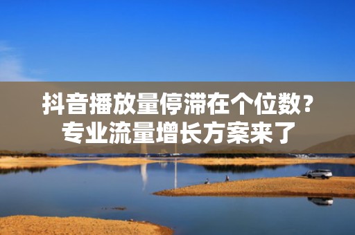 抖音播放量停滞在个位数？专业流量增长方案来了