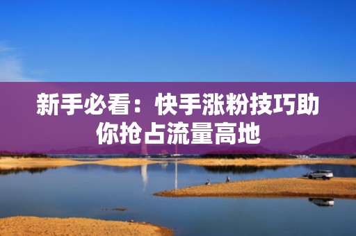 新手必看:快手涨粉技巧助你抢占流量高地 新手必看:快手涨粉技巧助你抢占流量高地