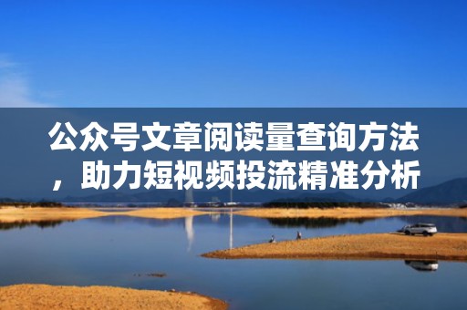 公众号文章阅读量查询方法，助力短视频投流精准分析