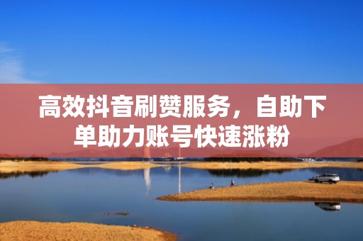 高效抖音刷赞服务，自助下单助力账号快速涨粉