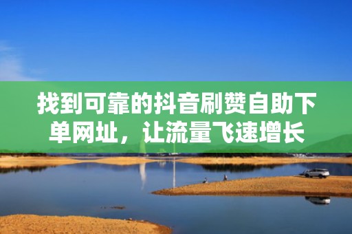 找到可靠的抖音刷赞自助下单网址，让流量飞速增长