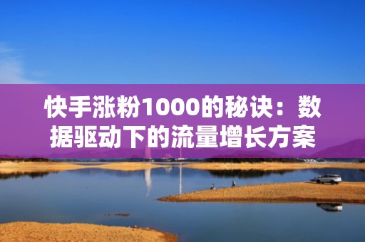 快手涨粉1000的秘诀：数据驱动下的流量增长方案