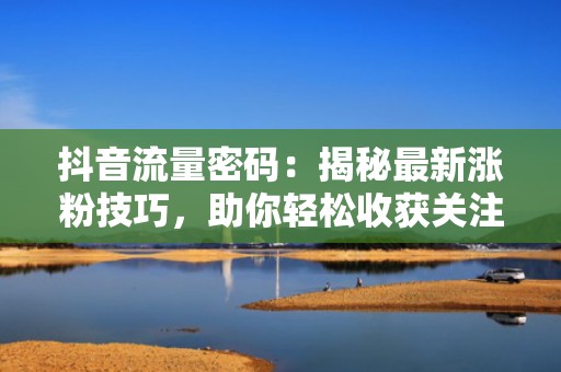 抖音流量密码：揭秘最新涨粉技巧，助你轻松收获关注！