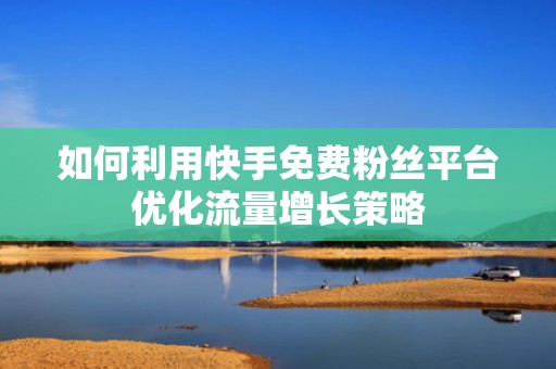 如何利用快手免费粉丝平台优化流量增长策略