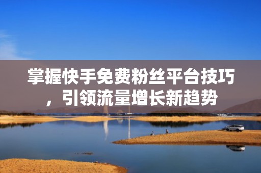 掌握快手免费粉丝平台技巧,引领流量增长新趋势