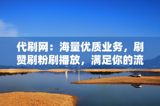 代刷网：海量优质业务，刷赞刷粉刷播放，满足你的流量需求