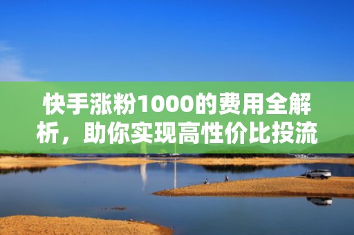 快手涨粉1000的费用全解析，助你实现高性价比投流