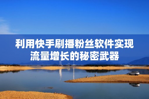 利用快手刷播粉丝软件实现流量增长的秘密武器