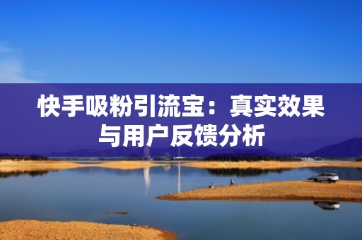 快手吸粉引流宝：真实效果与用户反馈分析