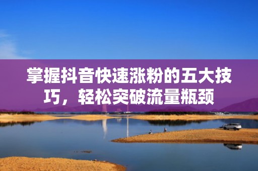 掌握抖音快速涨粉的五大技巧，轻松突破流量瓶颈