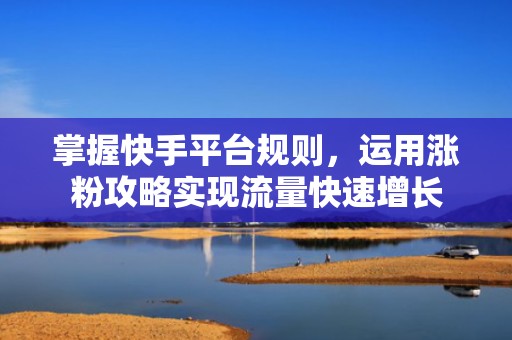 掌握快手平台规则，运用涨粉攻略实现流量快速增长