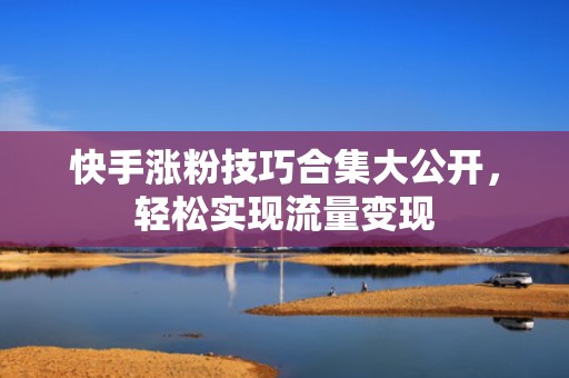 快手涨粉技巧合集大公开，轻松实现流量变现