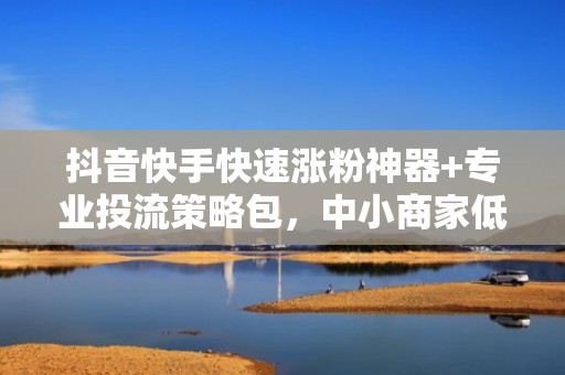 抖音快手快速涨粉神器+专业投流策略包，中小商家低成本撬动爆款流量池