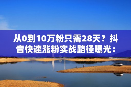 从0到10万粉只需28天？抖音快速涨粉实战路径曝光：冷启动测试→爆款复制→投流扩量三步闭环