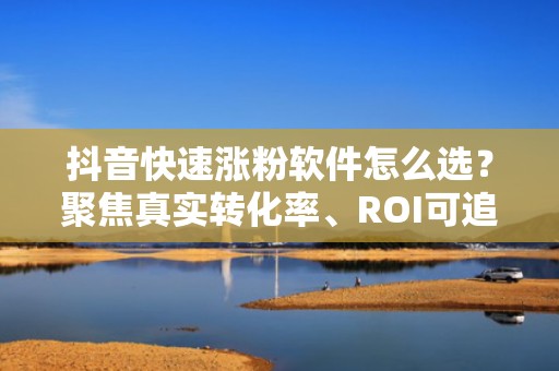抖音快速涨粉软件怎么选？聚焦真实转化率、ROI可追踪的合规流量增长方案