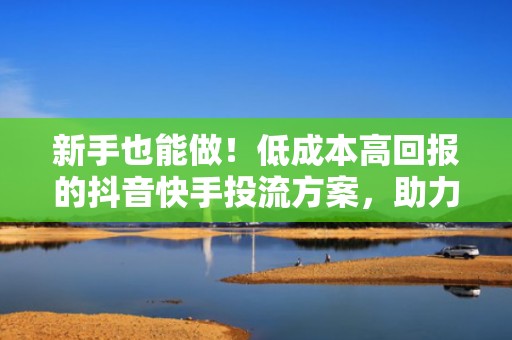 新手也能做！低成本高回报的抖音快手投流方案，助力账号稳定突破1万粉丝关卡