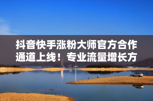 抖音快手涨粉大师官方合作通道上线！专业流量增长方案助力账号冷启动高效起号